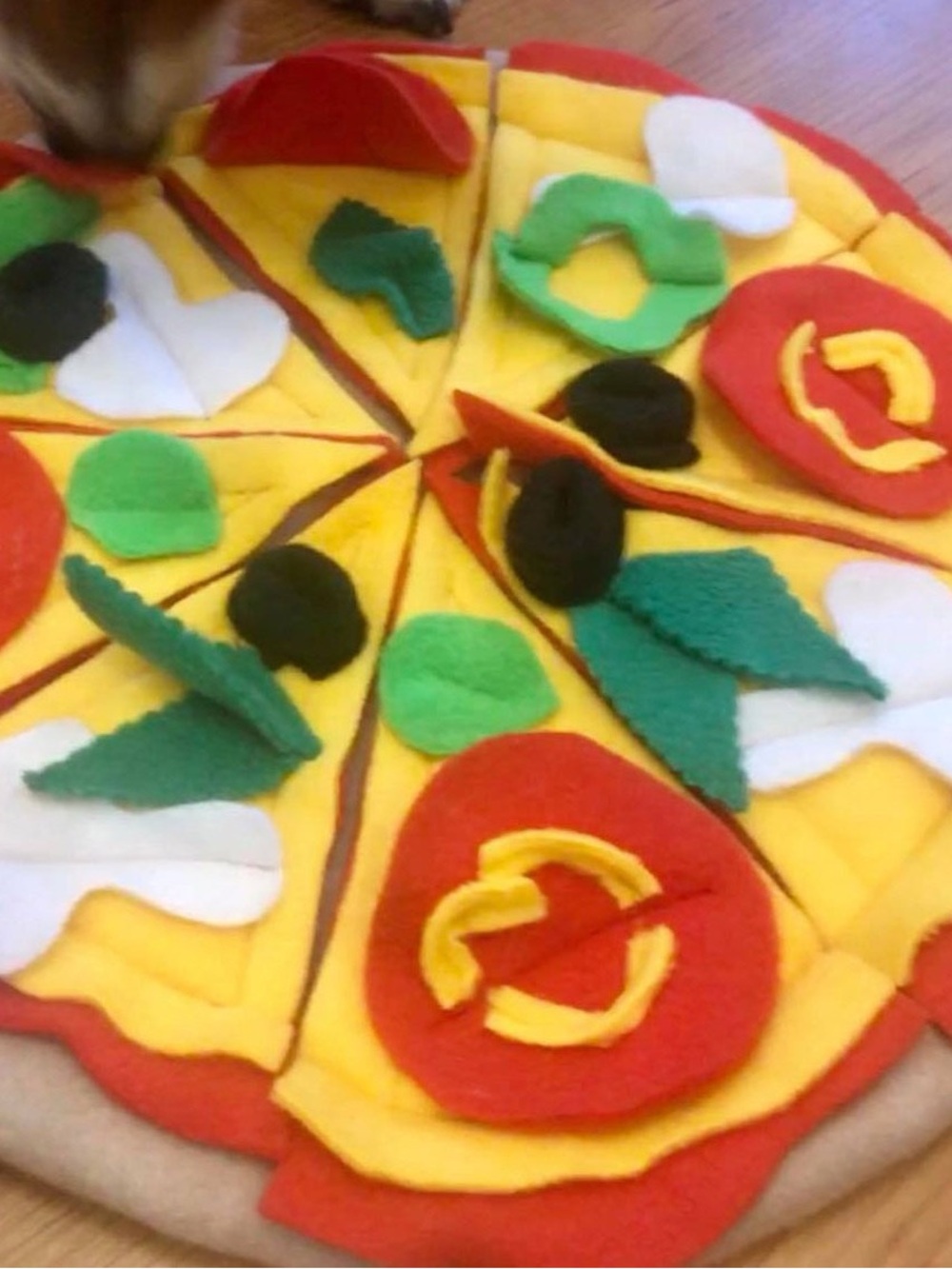 Felt Play Pizza Set - Colorful Toy Pizza Slices